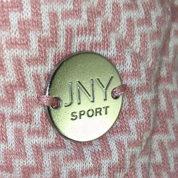Jones New York Sport Sweatshirt Pink Pullover Quilted Hoodie women's L NWOT $64 - Picture 4 of 4